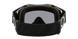 OAKLEY Airbrake MX-Brille mit schwarzen Tuff Blocks Rahmen, Gunmetal-Linse und grauem Sichtfeld, für Motocross und Offroad-Fahren