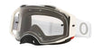 OAKLEY Airbrake MX-Brille mit weißen Tuff Blocks Rahmen und klarer Linse, Schutzbrille für Motocross, seitliche Belüftung.