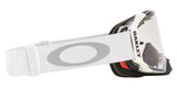 OAKLEY Airbrake MX-Brille mit weißen Tuff Blocks und klarer Linse, Schutzbrille für Motocross, Blick durch klare Brillengläser