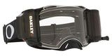 OAKLEY Airbrake MX-Brille mit schwarzen Tuff Blocks, Gunmetal-Rahmen und klarer Race-Ready Roll-Off-Linse, für Motocross.
