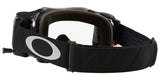 OAKLEY Airbrake MX-Brille in Schwarz mit Gunmetal-Frame und klarer Roll-Off-Linse, für Motocross-Rennen