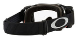 OAKLEY Airbrake MX-Brille mit schwarzen Tuff Blocks, Gunmetal Rahmen und klarer Race-Ready Roll-Off Linse für Motocross.
