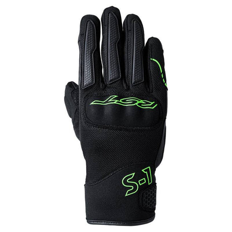 RST Motorradhandschuhe Herren S-1 Mesh CE in Neon Grün, atmungsaktive Radsporthandschuhe mit Schutzfunktionen.