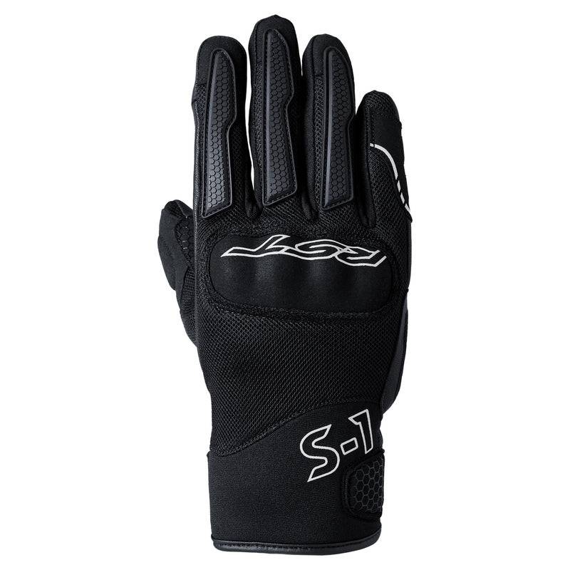 Weiße RST Motorradhandschuhe Herren S-1 Mesh CE mit atmungsaktivem Mesh-Material und schützenden Verstärkungen.