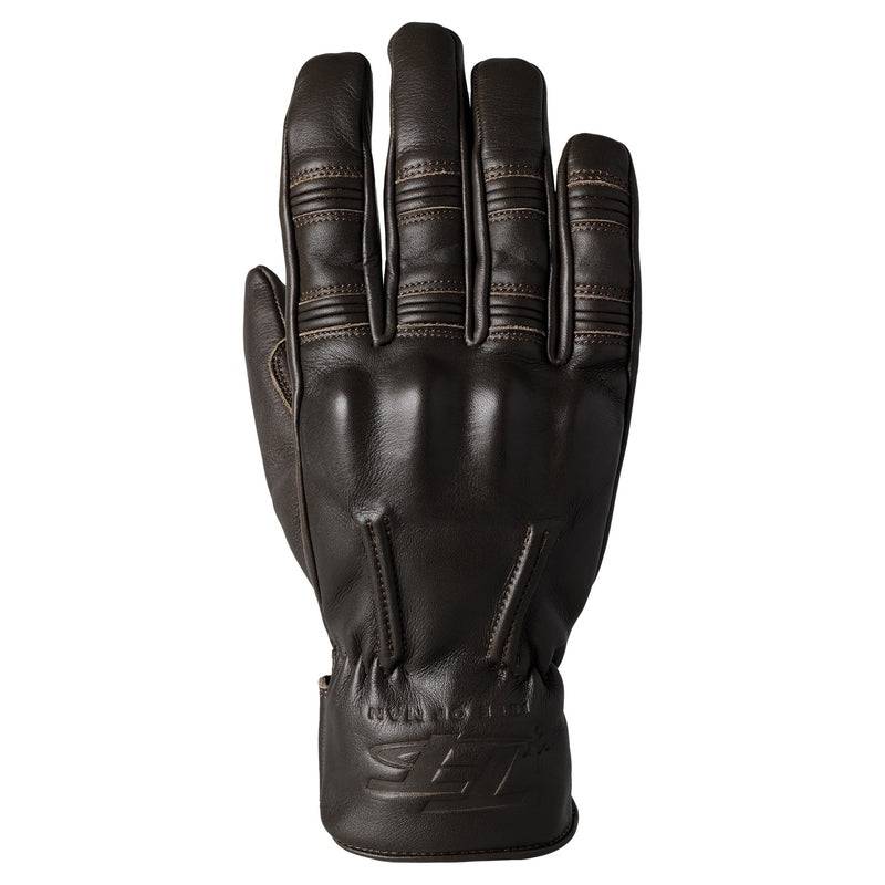 Herren Motorradhandschuhe RST IOM Hillberry 2 CE in Braun mit robustem Design und Knöchelprotektoren.