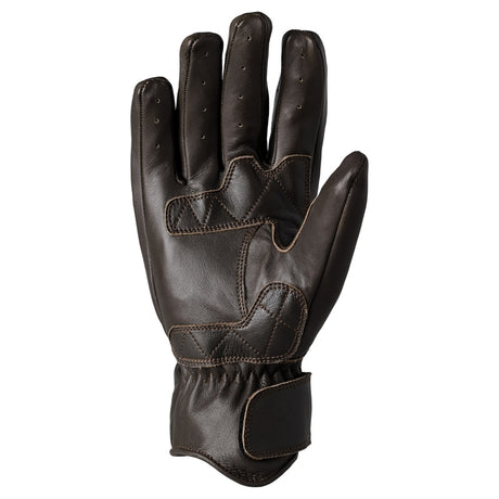 Braune RST Motorradhandschuhe Herren IOM Hillberry 2 CE mit robustem Design und Schutzpolstern auf den Handflächen.