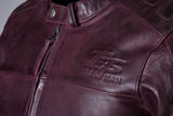 Rote RST Brandish2 CE Lederjacke für Herren, klassische Jacken-Design, zeigt die stilvolle, hochwertige Lederoberfläche.