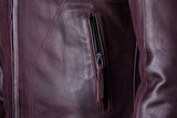 Rote RST Brandish2 CE Lederjacke für Herren, klassische Jacken-Design, zeigt die stilvolle, langlebige Lederjacke im Detail.