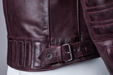 Rote Herren-Lederjacke RST Brandish2 CE, klassische Jacken-Design, sichtbare Details und Material.