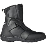 Schwarze RST Axiom Mid Wasserdichte CE Motorradstiefel für Herren, Touring-Stiefel mit robustem Design und Schutzfunktionen.