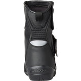 Schwarze RST Axiom mid wasserdichte Motorradstiefel für Herren, Touring-Stiefel mit CE-Schutz, auf einem Motorradbild sichtbar