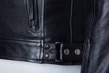 Schwarze RST Hillberry2 CE Lederjacke für Herren, klassische Jacken-Design, detailreiche Lederoptik, sichtbare Reißverschlüsse