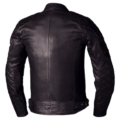 Braune Herrenlederjacke RST Hillberry2 CE im klassischen Jackenstil, mit sichtbaren Nähte und Reißverschluss.