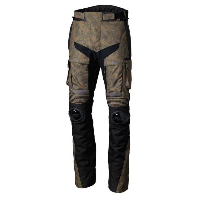Gripfeste, grüne RST Ranger CE Motorradhose für Herren mit Schutzvorrichtungen, ideal für Abenteuerfahrten auf Motorrädern.