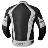 BMW RST Ventilator-XT CE Motorradjacke Herren, schwarze und silberne Textil-Touringjacke mit Belüftung und Schutz.