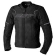 Schwarze RST Pilot EVO CE Textil-Motorradjacke für Herren, touring Jacke mit Protektoren, frontal Ansicht