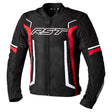 Rote RST Pilot EVO CE Textil-Motorradjacke für Herren, touring, mit Schutzmaterial und reflektierenden Elementen, auf einem Model getragen