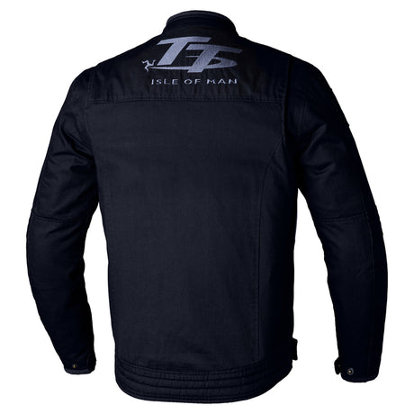 Schwarze RST Crosby2 CE Textil-Motorradjacke für Herren, klassische Motorradjacke mit Schutz und strapazierfähigem Stoff.