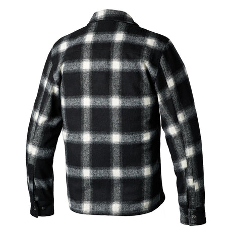Schwarzes, gebürstetes RST Textilhemd für Herren, Urban Jackenstil, detailreiche Oberflächenstruktur, modischer Casual-Look