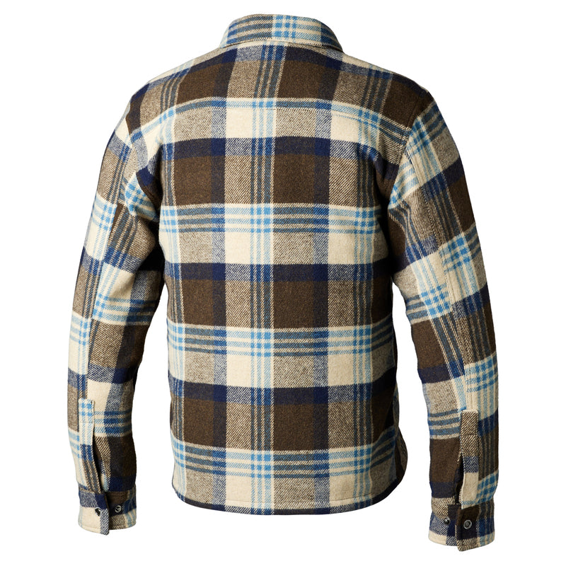 Braunes gebürstetes RST Textilhemd für Herren, urbanes Jacken-Design, mit Reißverschluss und Stehkragen, modischer Streetwear-Look