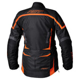 Rostfarbene Damen Adventure Motorradjacke RST Maverick EVO CE aus Textil mit Reflektorstreifen und Protektoren