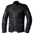 Schwarze RST Pro Series Ranger CE Textil-Motorradjacke für Herren, Adventure-Jacke mit Schutzprotektoren, sichtbarer Reißverschluss.