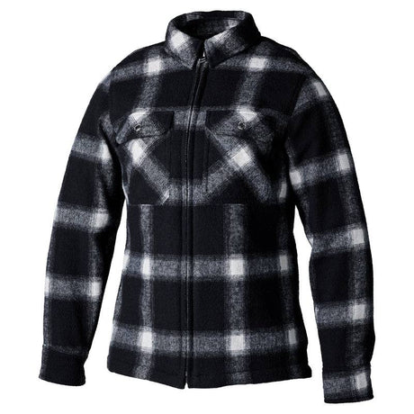Schwarzes RST Textilhemd für Damen, gebürstet, Urban-Jacken-Design, modisches Oberteil, geeignet für Alltagslook.
