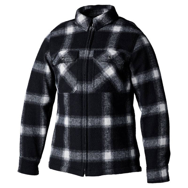 Schwarzes RST Textilhemd für Damen, gebürstet, Urban-Jacken-Design, modisches Oberteil, geeignet für Alltagslook.