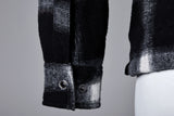 Schwarzes, gebürstetes RST Damen-Textilhemd, urbanes Jacken-Design, sichtbare Details und Stoffstruktur im Bild.