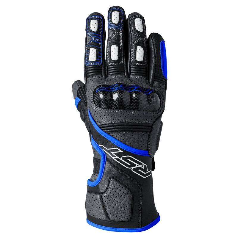 RST Fulcrum Motorradhandschuhe Herren in Blau, strapazierfähige CE-zertifizierte Motorradhandschuhe mit Schutzfunktion.