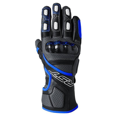 RST Fulcrum Motorradhandschuhe Herren in Blau, strapazierfähige CE-zertifizierte Motorradhandschuhe mit Schutzfunktion.