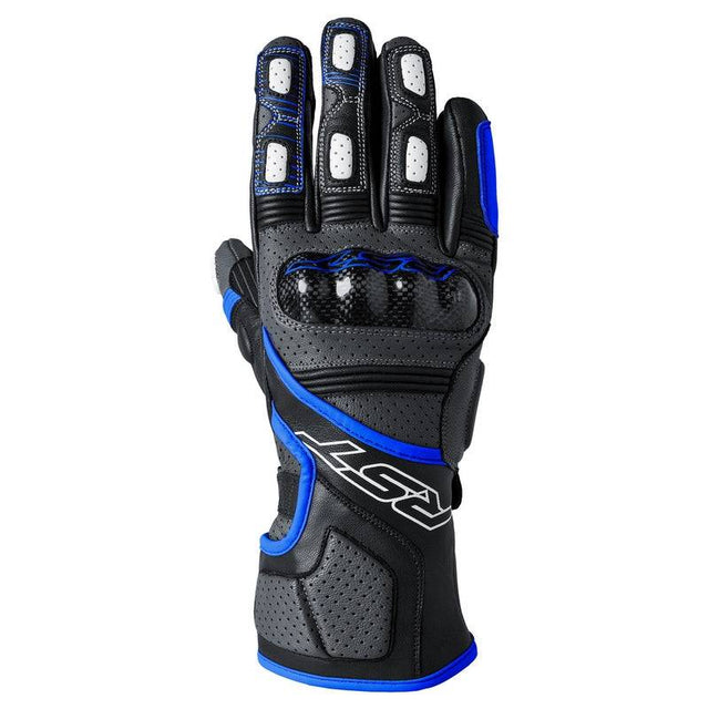 RST Fulcrum Motorradhandschuhe Herren in Blau, strapazierfähige CE-zertifizierte Motorradhandschuhe mit Schutzfunktion.
