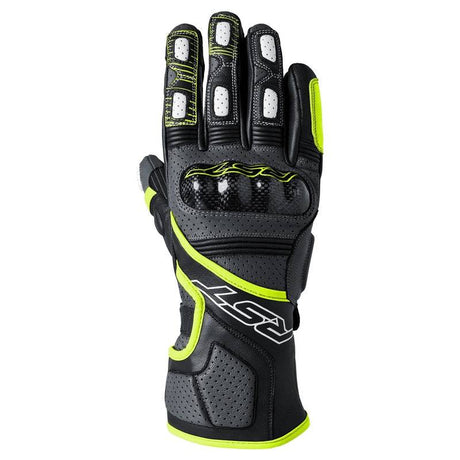 RST Fulcrum Motorradhandschuhe Herren in Neon Gelb mit verstärktem Schutz und atmungsaktivem Material, für sicheren Motorradfahrkomfort