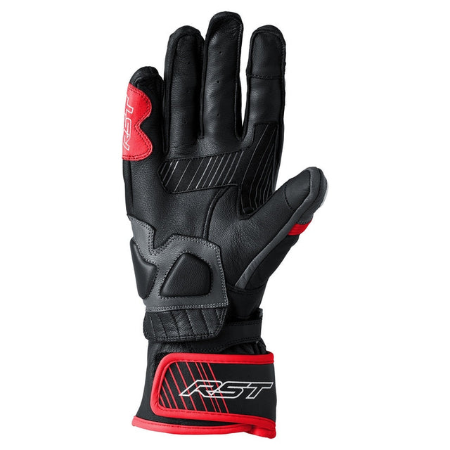 Rote RST Fulcrum Motorradhandschuhe für Herren, CE-zertifiziert, aus robustem Material, mit Schutz-Polstern und komfortabler Passform