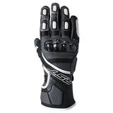Weißer RST Fulcrum Motorradhandschuh für Herren, CE-zertifiziert, mit Schutzpolsterung und strapazierfähigem Material.