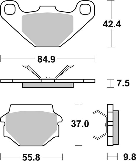 BREMB BRAKE PADS 07BB0708 ORGANIC