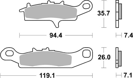 BREMB BRAKE PADS 07KA25SD SINTER METAL