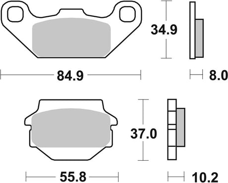 BREMB BRAKE PADS 07SU11SX SINTER METAL