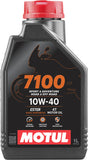 MOTUL 7100 4T Motorenöl 10W40, 1 Liter Flasche für Motorräder, schwarzer Plastikbehälter mit weißem Etikett