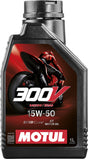 MOTUL 300V Factory Line Road Racing 4T Motorenöl 15W50 in 1 Liter Flasche, geeignet für 4-Takt-Motorräder.