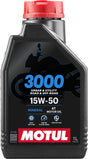 Motul 3000 4T Motorenöl 15W50, 1 Liter, geeignet für 4-Takt Motorräder, flüssiges Motoröl in Originalflasche