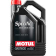 Motul Specific Motorenöl 0W30 5l, 4T-Öl für Motorräder, klare Flasche mit Öl im Behälter, Markenlogo sichtbar