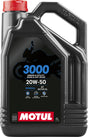 Motul 3000 4T Motorenöl 20W50 in 4-Liter-Behälter, geeignet für 4-Takt Motorräder, flüssiges Motoröl, klare Flasche