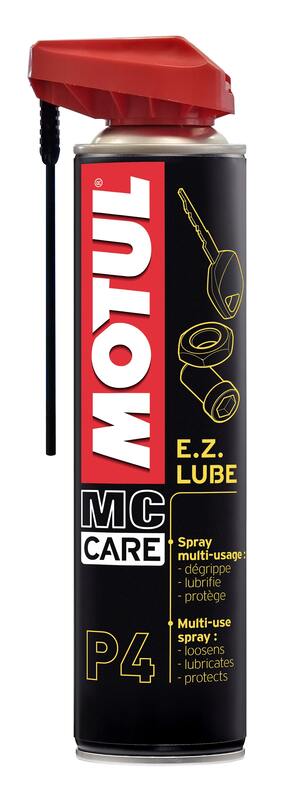 MOTUL MC Care P4 E.Z. Lube Mehrzweck-Schmierstoff Spray für Ketten, 400 ml, in Sprühflasche, ideal für Motorräder