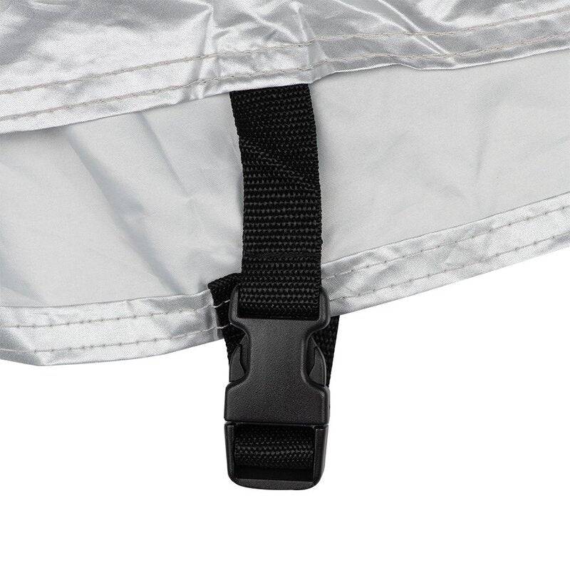 Schwarze und silberne Oxford Abdeckplane für Scooter und Dreiräder, wetterfeste Indoor/Outdoor Schutzplane aus Aquatex-Material