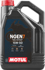MOTUL NGEN 7 Motoröl 15W-50 4T, 4-Liter Kanister, hochwertiges Motoröl für Motorräder, klarer Blick auf die Flasche