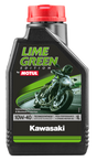 MOTUL Kawasaki Lime Green 4T Motoröl 10W40, 4L Flasche, geeignet für 4-Takt Motorräder, grünliches Design, klare Flasche