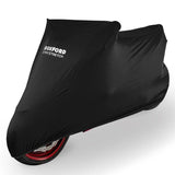 Oberflächenansicht der OXFORD Indoor Abdeckplane Protex für Motorräder und Scooter, strapazierfähiger Schutz aus Baumwolle.