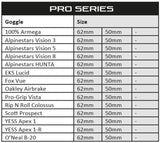 RFX Smartfilm hydrophobe Klebefolie für Motocross-Brillen, 62 mm, 3er Pack, Brillen-Zubehör, wetterfeste Schutzfolie
