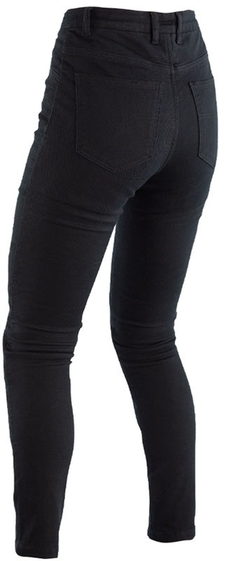 Schwarze RST Damen Motorradjeans aus robustem Textil mit verstärkten Nähten, Hosen-Jeans für sicheren Schutz beim Fahren